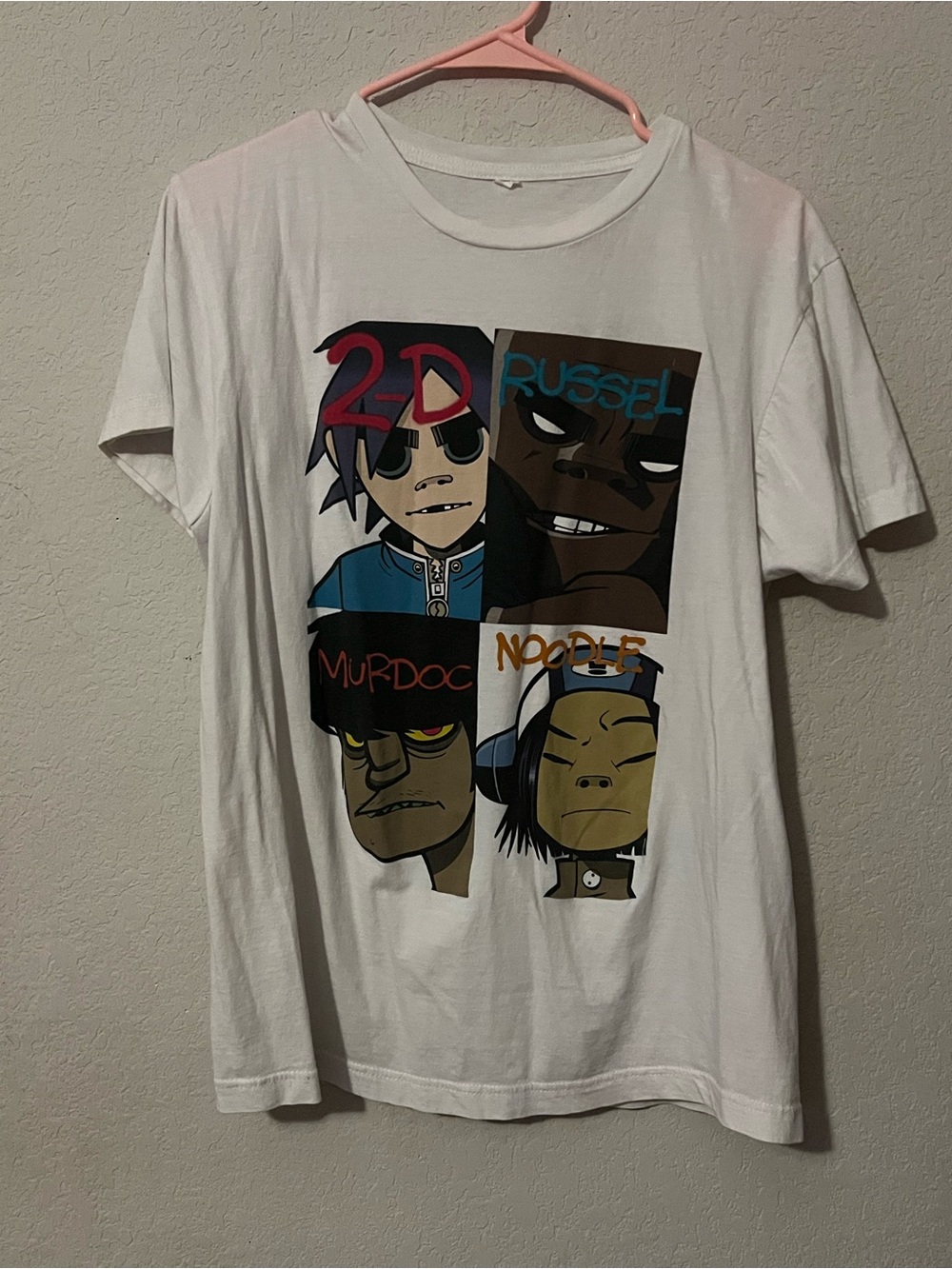 Gorillaz White Short-Sleeve Graphic Tee